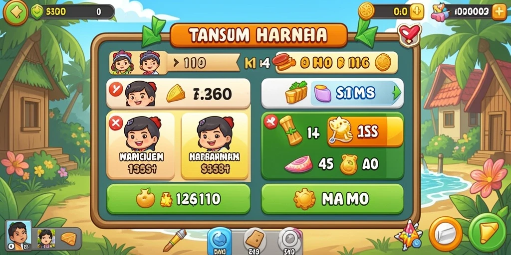 Ilustrasi karakter unik yang bisa dikustomisasi.