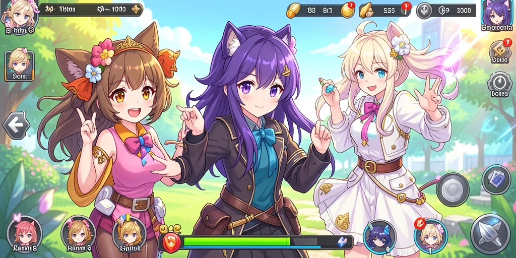 Screenshot menampilkan karakter unik yang bisa dimainkan.